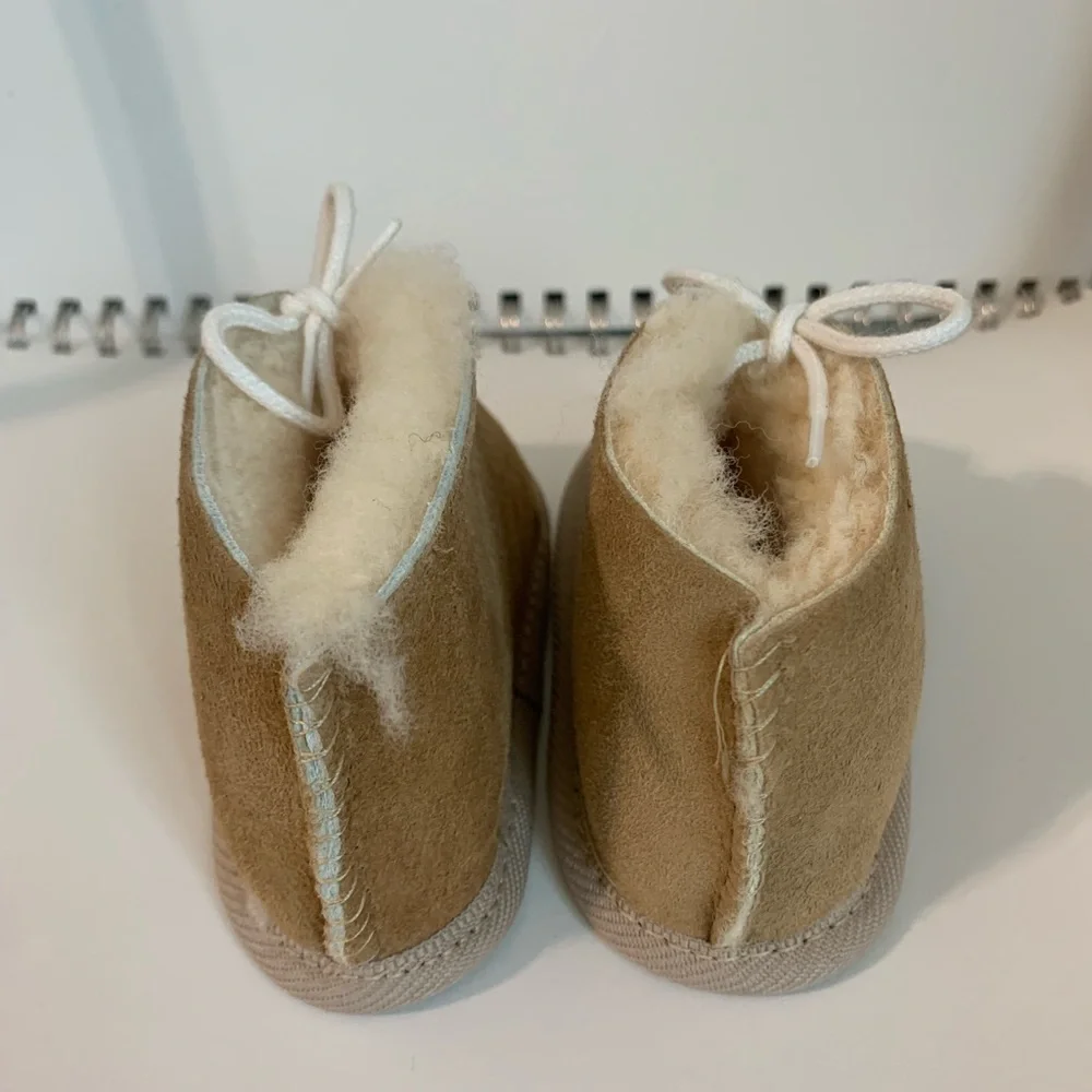 Shearling Baby Moccasin Booties 12-18 Months